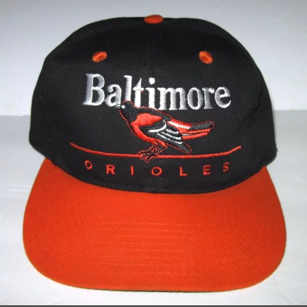 Vintage Baltimore Orioles MLB Twins Enterprise Adjustable Snapback Cap Hat 90s